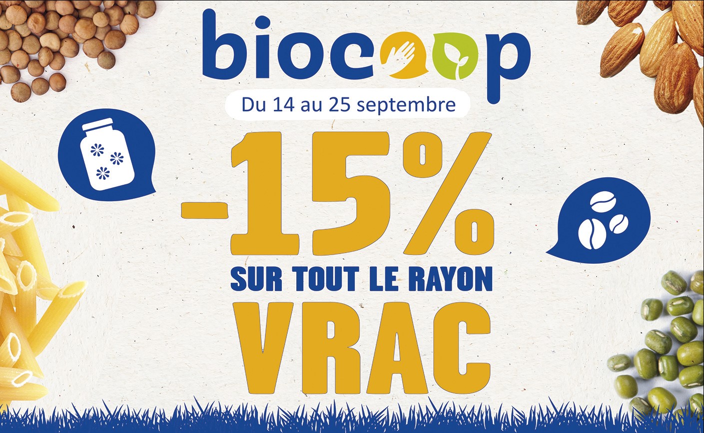 -15% sur le vrac du 14 au 25 septembre 2021 !