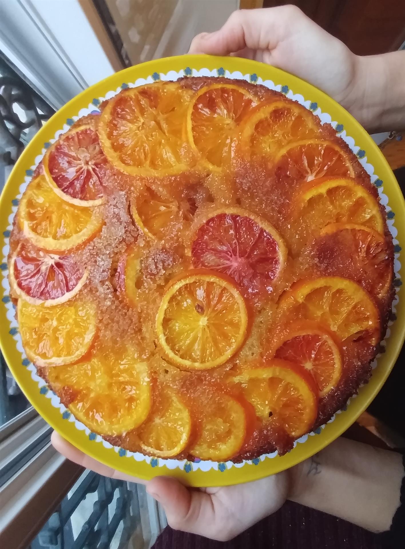 Gâteau renversé aux oranges sanguines